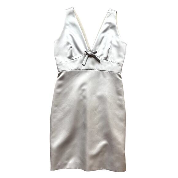 Vera Wang Dresses & Skirts - Vintage 90s Vera Wang Gold Label Dress Women's Size 10 Light Silver Gray